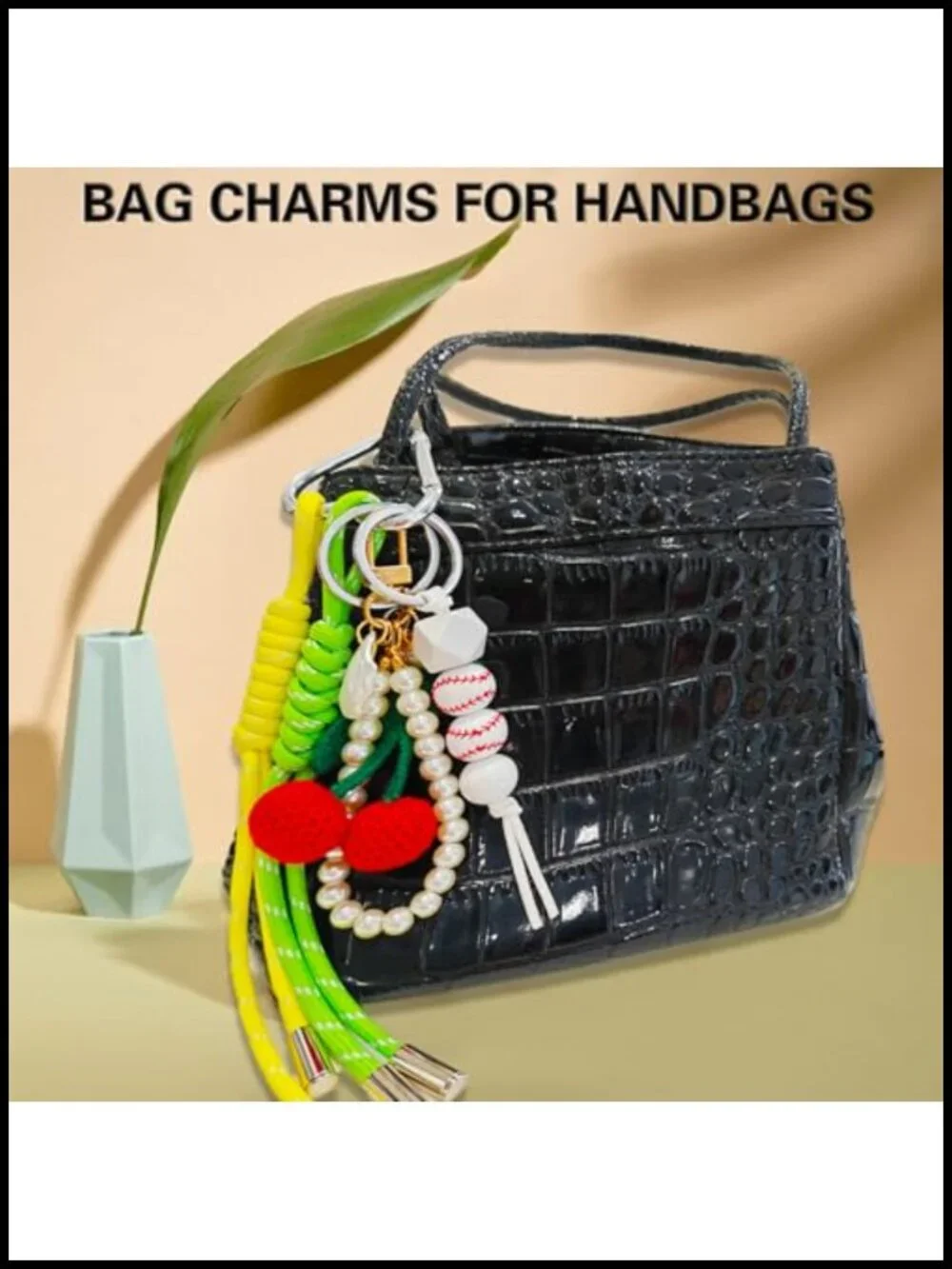 Bag Charms Purse Charm for Handbags & Tote Bags, Cute Keychain Set